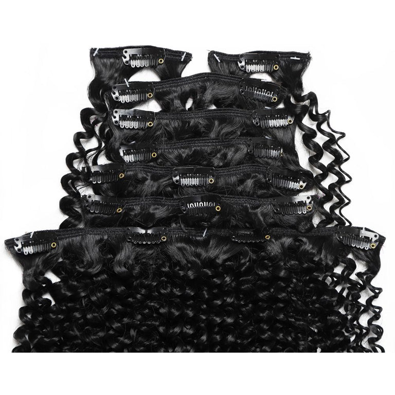 20 inch Clip-in Hair Extensions (160g) - Water Wave