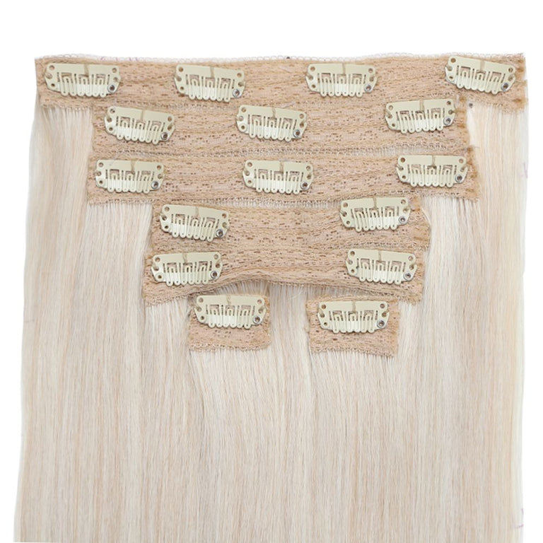 20 inch Clip-in Hair Extensions (160g) Straight - Light Honey