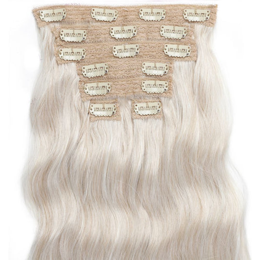20 inch Clip-in Hair Extensions (160g) Wavy - Light Honey