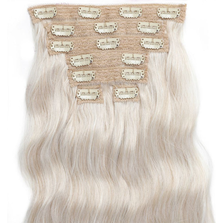20 inch Clip-in Hair Extensions (160g) Wavy - Light Honey