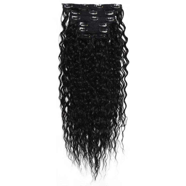 20 inch Clip-in Hair Extensions (160g) - Water Wave